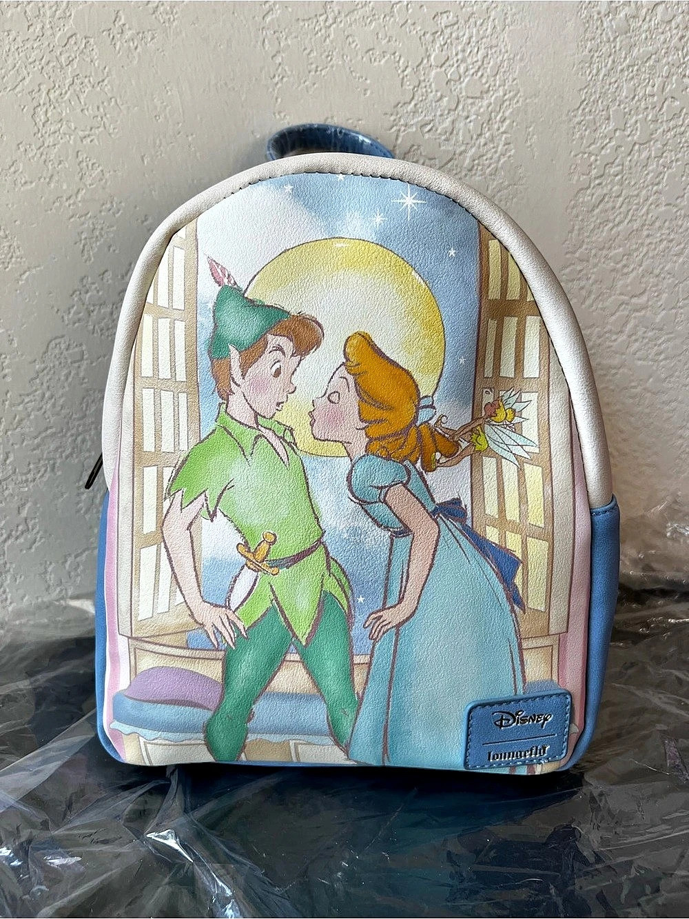 Loungefly Disney Tinkerbell Peter Pan and Wendy Kiss Mini Backpack - NWT